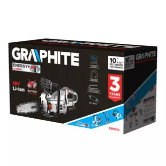 Grafit láncfűrész 58G034, 18V
