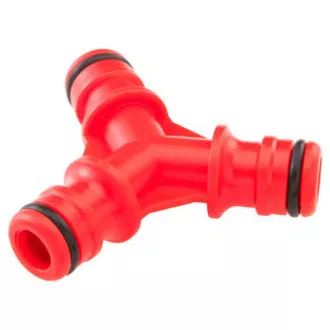 Verto Y-típusú osztó, anyag műanyag, 1/2" és 3/4", piros, 15G744