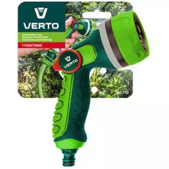 Verto szórópisztoly permetező 7 funkció, fokozatmentes vízszabályozás hüvelykujjal, 1/2", zöld, 15G710