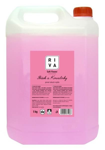 Folyékony szappan Riva Soft hibiszkusz és gyöngyvirág rózsaszín 5L