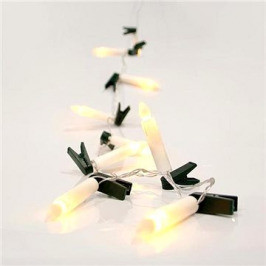 Eurolamp 10 darabos LED-es elemes gyertyakészlet, meleg fehér, 1 db