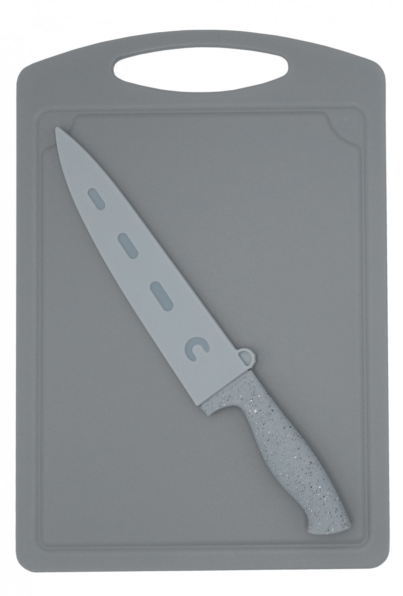 Steuber Vágódeszka késsel Chef szürke 36 x 25 cm
