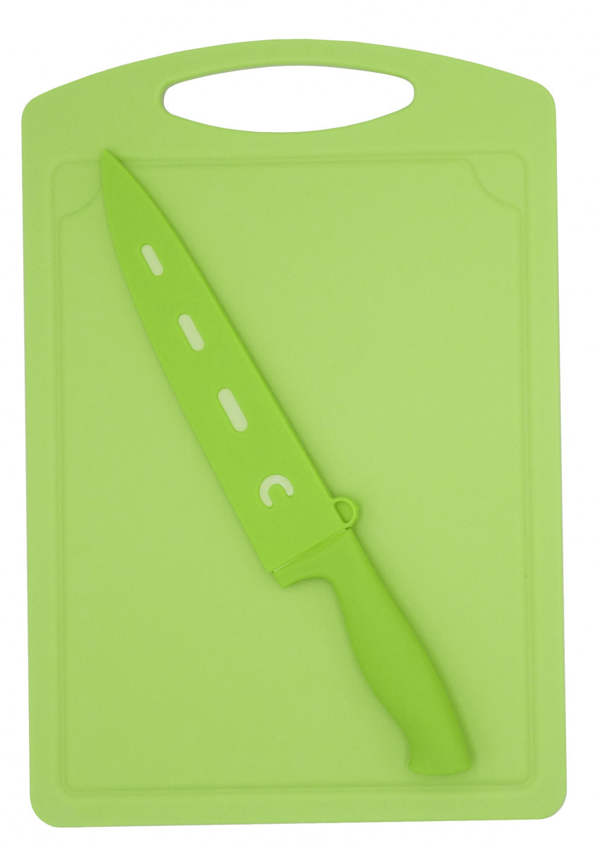 Steuber Vágódeszka késsel Chef zöld 36 x 25 cm