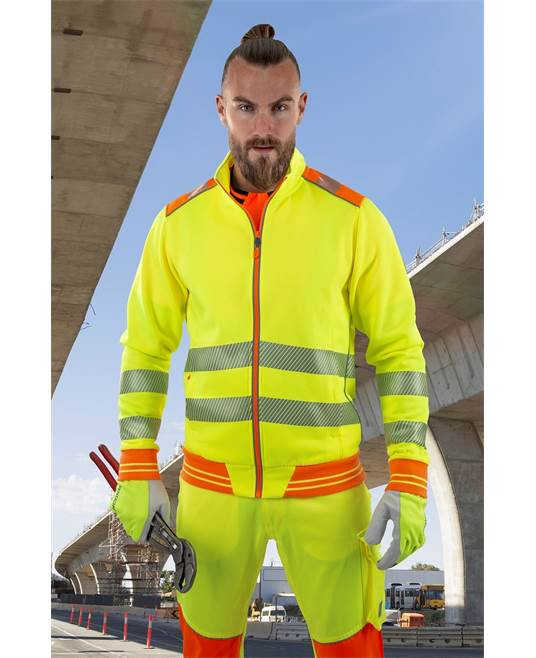 ARDON®SIGNAL fényvisszaverő kapucnis pulóver sárga L | H5929/L