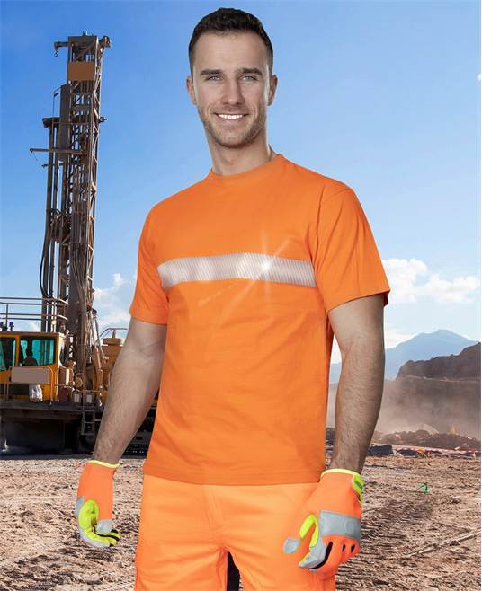 ARDON®XAVER póló reflexszel. narancssárga csíkos | H17256/M