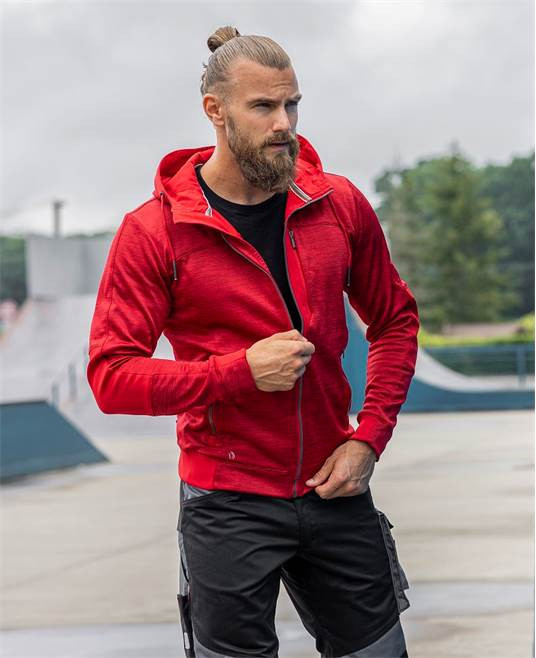 ARDON®3DBreathe melange piros kapucnis pulóver | H5982/XL