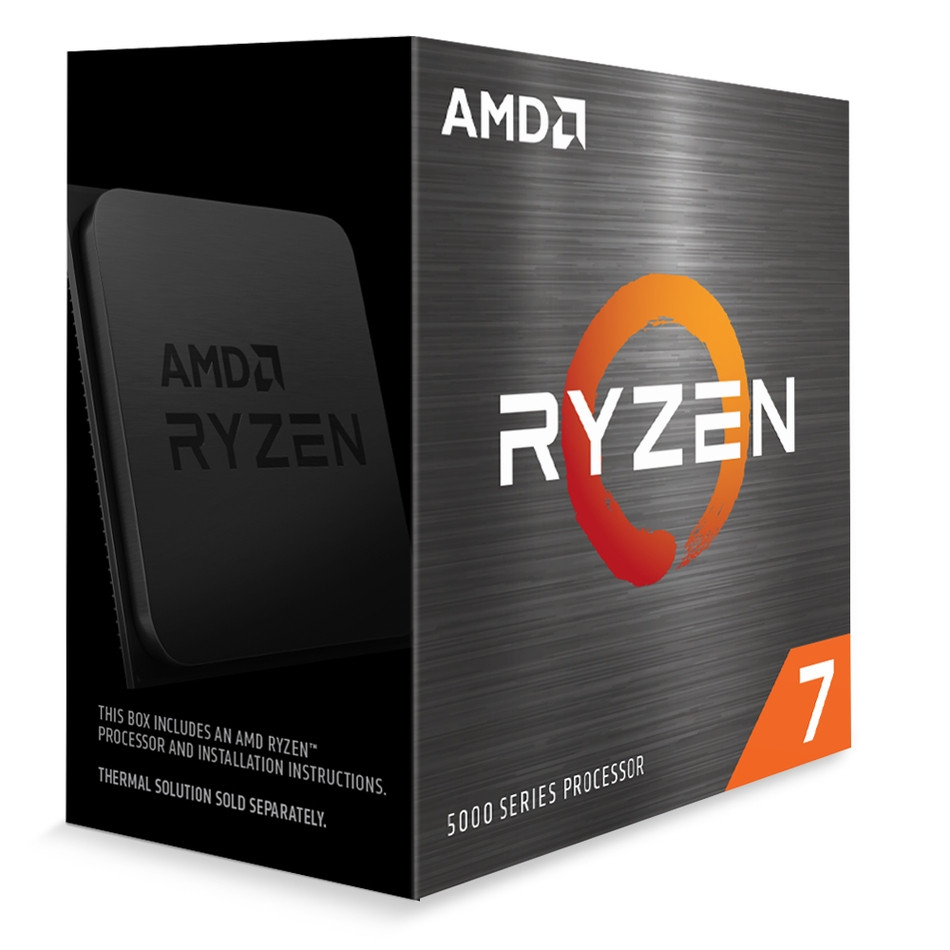 AMD processzor Ryzen 7 5800X AM4 Box (8 mag, 16 szál, 3,8GHz / 4,7GHz, 32MB gyorsítótár, 105W), hűtőborda nélkül