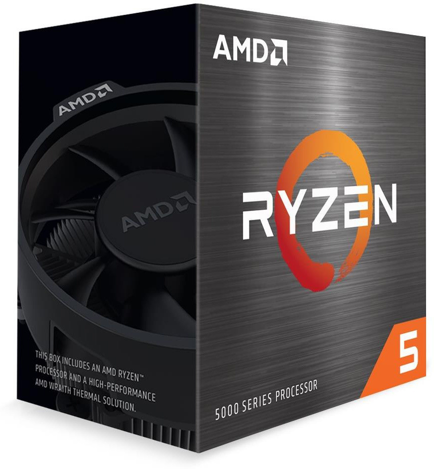 AMD processzor Ryzen 5 5600X AM4 Box (6 mag, 12 szál, 3,7GHz / 4,6GHz, 32MB gyorsítótár, 65W), Wraith Stealth hűtővel