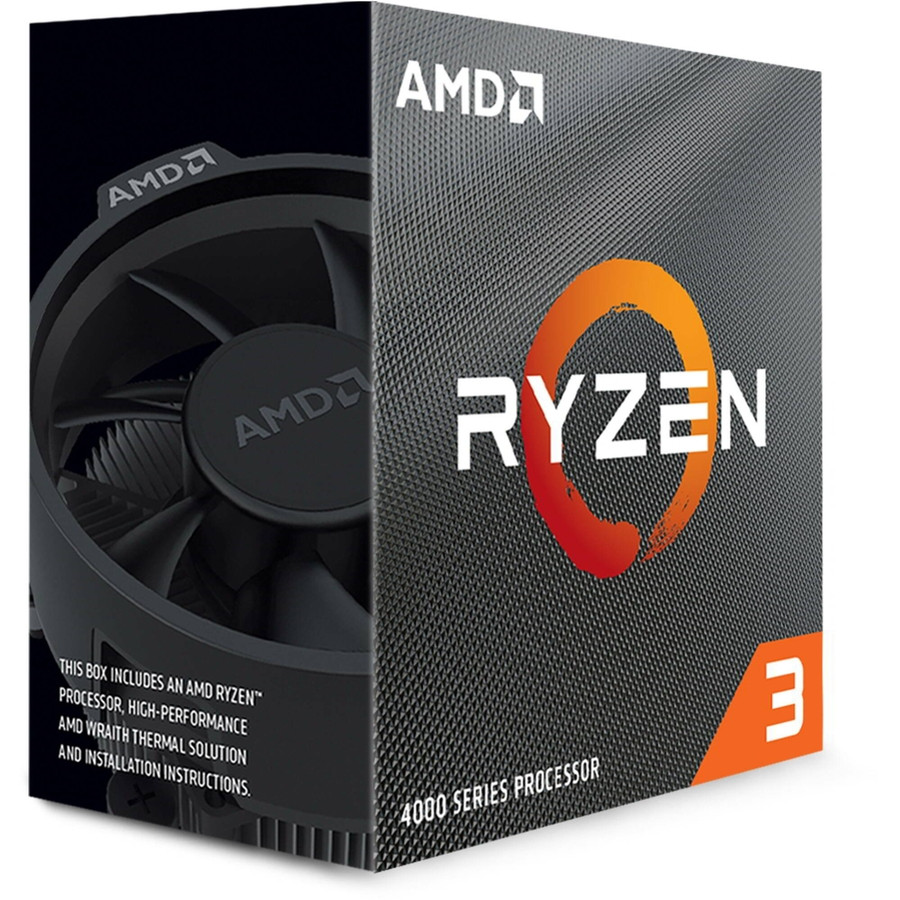 AMD processzor Ryzen 3 4100 AM4 Box (4mag, 8x szál, 3,8GHz / 4,0GHz, 4MB gyorsítótár, 65W) Wraith Stealth hűtővel