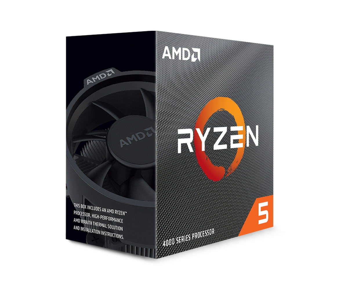 AMD processzor Ryzen 5 4500 AM4 Box (6 mag, 12 szál, 3,6GHz / 4,1GHz, 8MB gyorsítótár, 65W) Wraith Stealth hűtővel