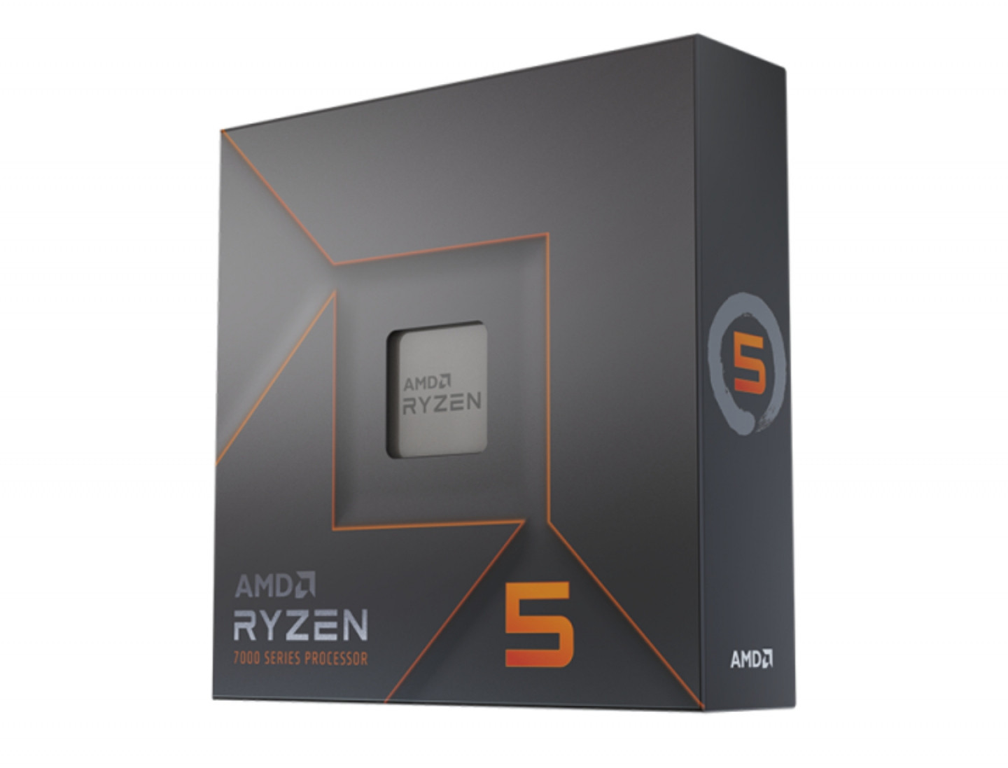 AMD processzor Ryzen 5 7600X AM5 Box (6 mag, 12 szál, 4.7GHz / 5.3GHz, 38MB cache, 105W), Radeon Graphics, hűtőborda nélkül), Radeon Graphics, hűtőborda nélkül