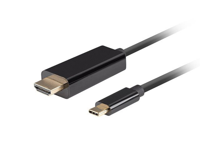 Lanberg USB-C(M)->HDMI(M) kábel 1m 4K 60Hz fekete