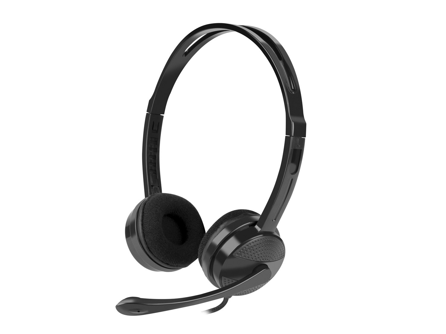 NATEC fejhallgató mikrofonnal CANARY, fekete színű