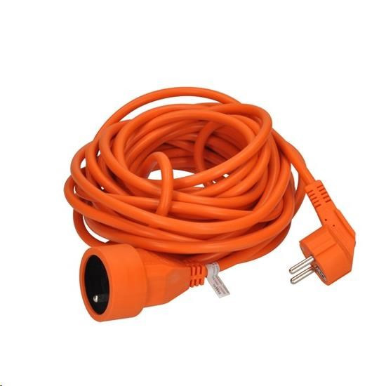 Solight hosszabbító kábel - csatlakozó, 1 aljzat, narancssárga, 10m