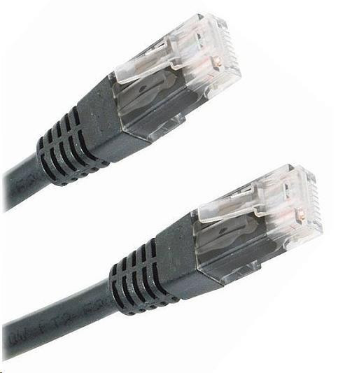 XtendLan patch kábel Cat5E, UTP - 0, 25m, fekete (eladó 10 db)