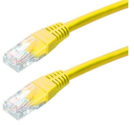 XtendLan patch kábel Cat5E, UTP - 0, 25m, sárga (10 db eladó)