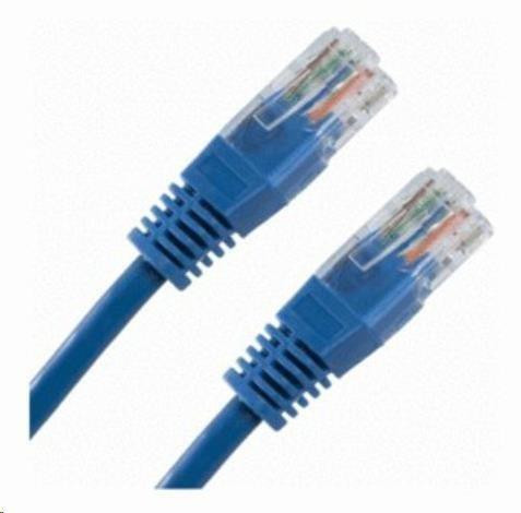XtendLan patch kábel Cat5E, UTP - 0, 5m, kék (eladó 10 db)