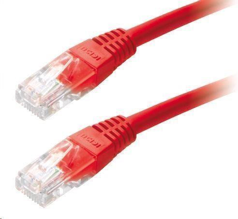 XtendLan patch kábel Cat5E, UTP - 0, 5m, piros (eladó 10 db)