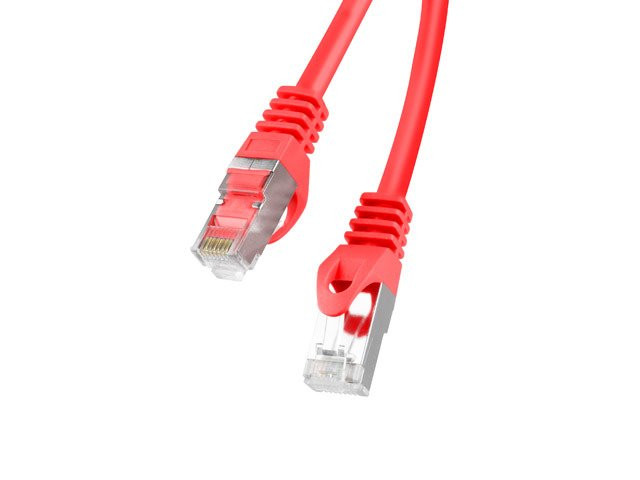 LANBERG Patch kábel CAT.6 FTP 0.25M piros Fluke Passed