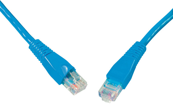 SOLARIX patch kábel CAT5E UTP PVC 2m kék gubancgátló kábel