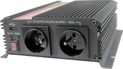 Feszültség átalakító Carspa CAR1KU-12 12V/230V USB 1000W, módosított szinusszal