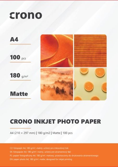 Crono PHPM4A, matt fotópapír, A4, 180g, 100db, 100g, 100db