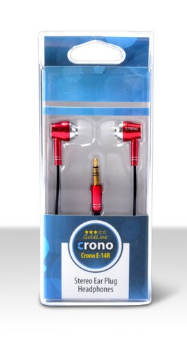 Crono E14R - fejhallgató, 3,5 mm-es jack, piros
