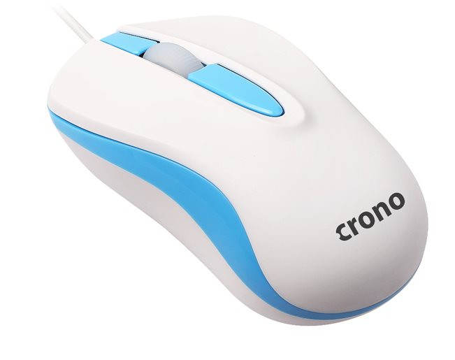 Crono CM642 - optikai egér, USB, kék fehér