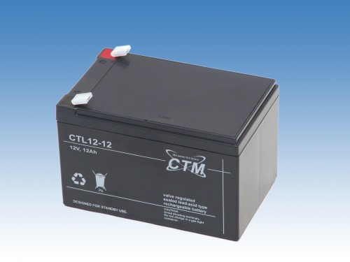 Akkumulátor - CTM CTL 12-12L (12V/12Ah - Faston 250), élettartam 10-12 év
