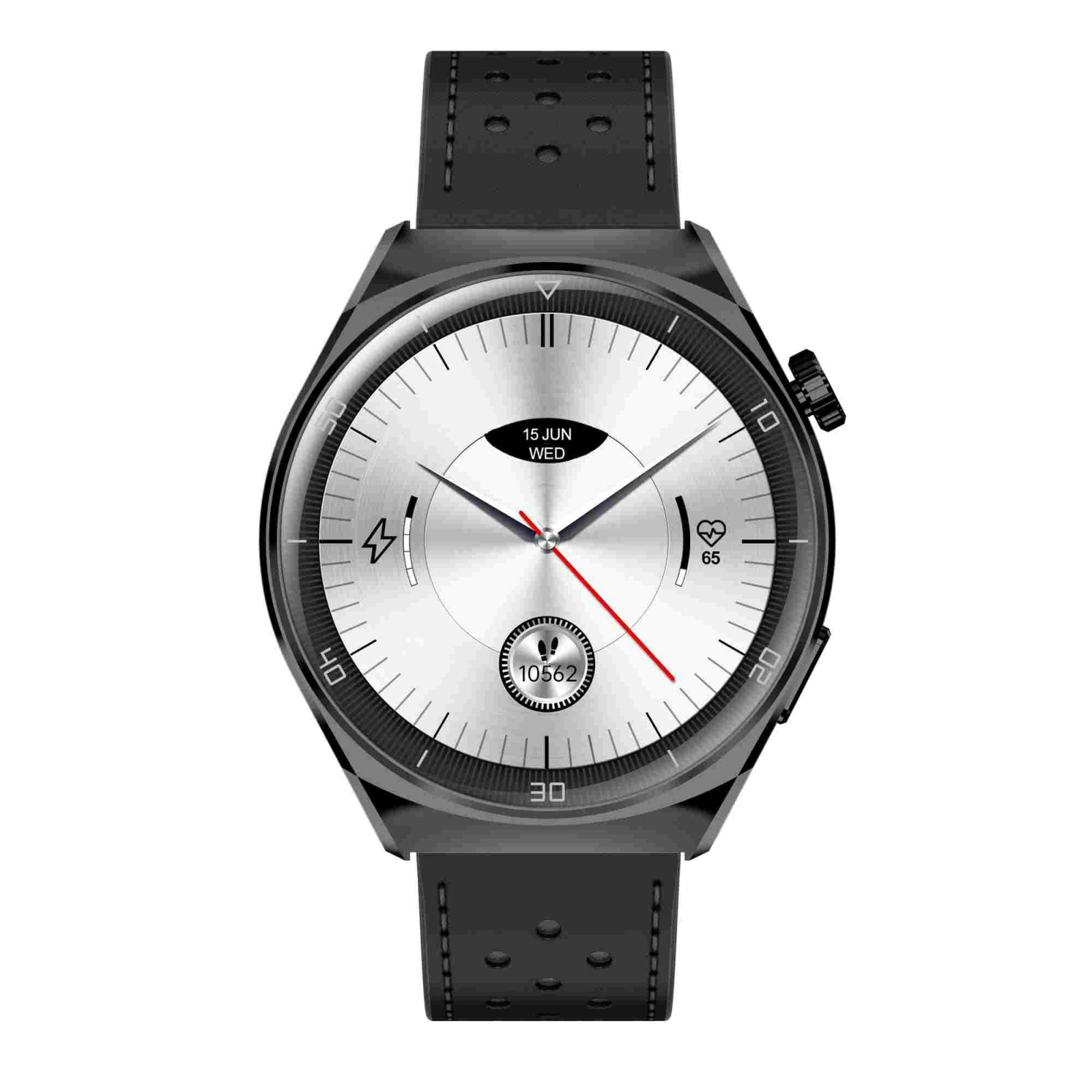 Garett Smartwatch V12 fekete bőr