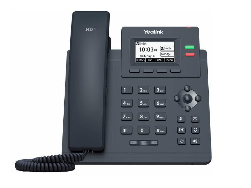 Yealink SIP-T31G SIP telefon, PoE, 2.3" 132x64 megvilágítatlan LCD, x SIP fiók, GigE