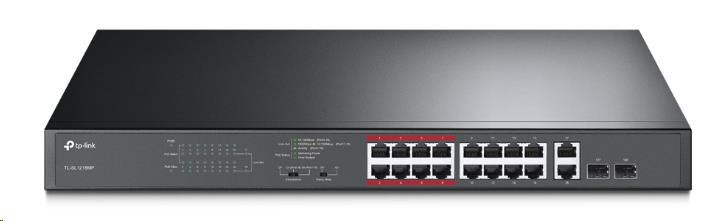 TP-Link CCTV switch TL-SL1218MP (16x100Mbps, 2xGbE/2xSFP combo uplink, 16xPoE , 250W)