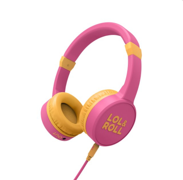 Energy Sistem Lol&Roll Pop Pop gyerek fejhallgató rózsaszín, Kifejezetten gyerekeknek tervezve, Hangszint-korlátozás, Zene megosztás