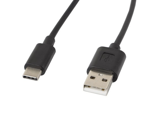 LANBERG USB-C (M) - USB-A (M) 2.0 kábel 1,8m, fekete