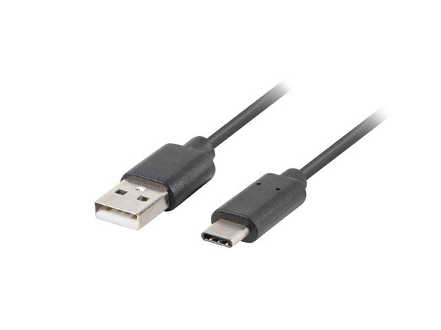 LANBERG USB-C (M) - USB-A (M) 2.0 kábel 0,5m, fekete