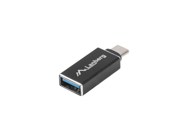 LANBERG USB-C(M) 3.1 USB-A(F) adapter USB-A(F)-re fekete OTG