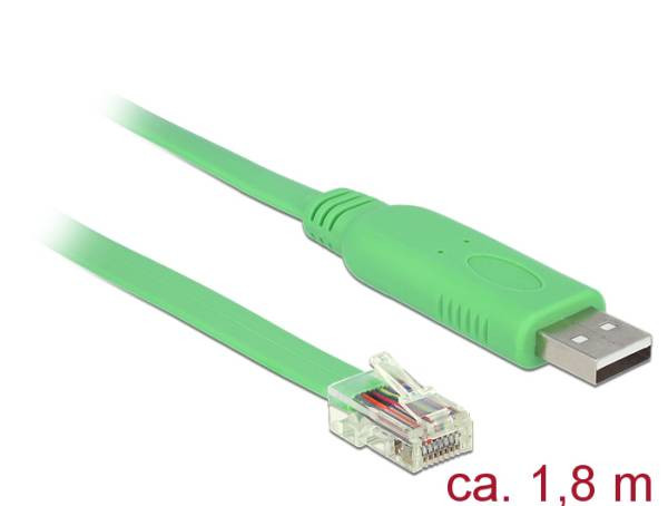 Delock adapter USB 2.0 Type-A férfi > 1 x soros RS-232 RJ45 férfi