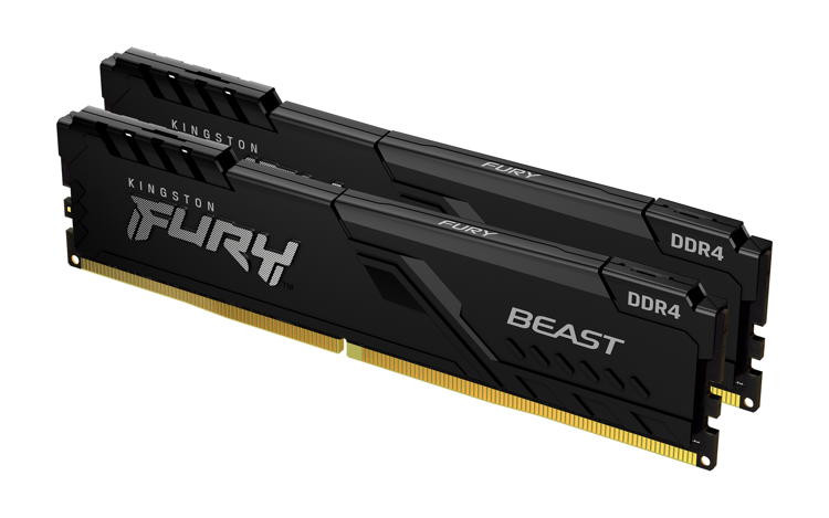 KINGSTON 64GB 3200MT/s DDR4 CL16 DIMM (2 darabos készlet) FURY Beast Black