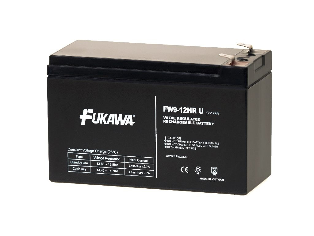 FUKAWA akkumulátor FW 9-12 HRU (12V; 9Ah; faston 6,3mm; élettartam 5év)