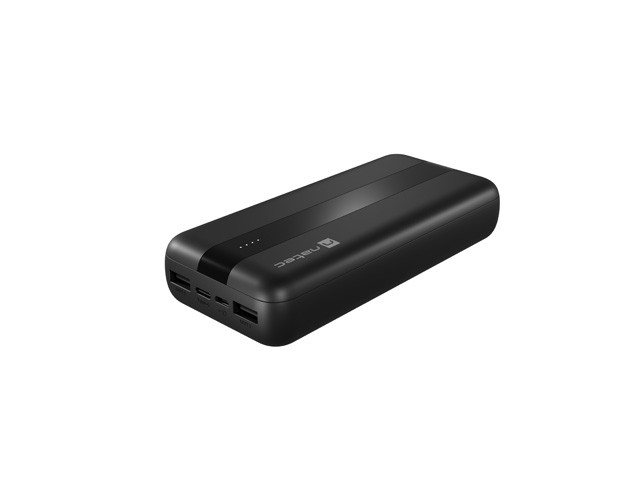 NATEC powerbank TREVI 20000 mAh 2X USB-A 1X USB-C, fekete