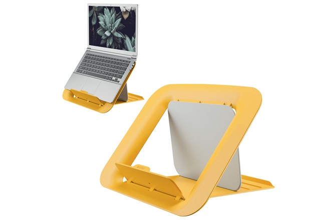 LEITZ állítható laptop állvány ERGO Cosy, meleg sárga színben