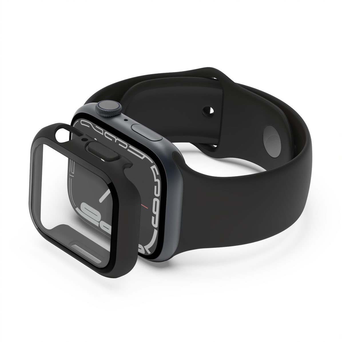 Belkin kijelzővédő 2in1 Apple Watch Series 4/5/6/6/SE/7/8/9, 40/41mm, fekete