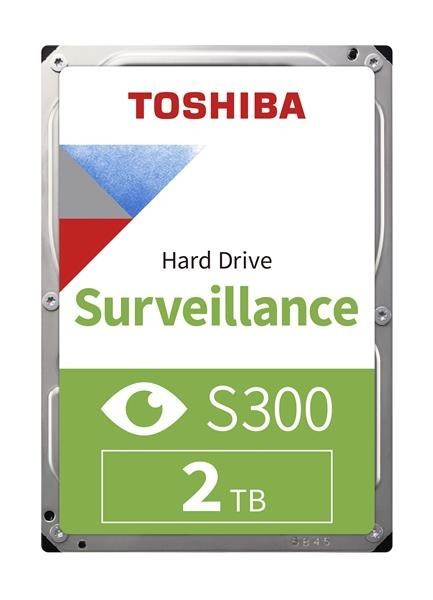 TOSHIBA HDD S300 Surveillance (SMR) 2TB, SATA III, 5400 rpm, 128MB gyorsítótár, 3, 5", BULK