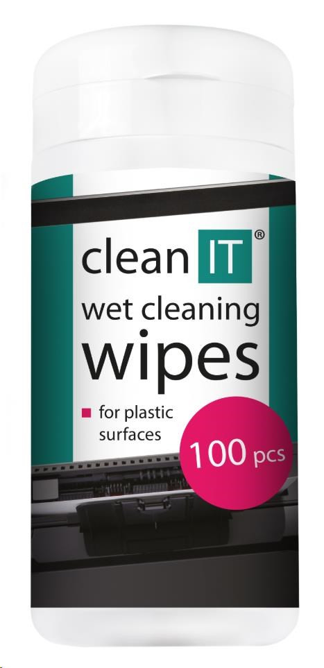 CLEAN IT Nedves törlőkendő műanyagokhoz 100db