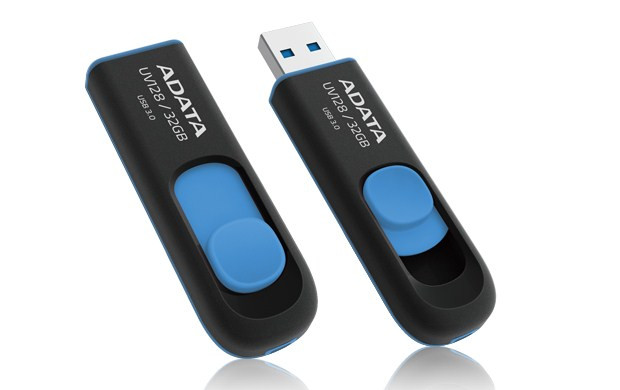 ADATA Flash Disk 32 GB UV128, USB 3.1 Dash Drive (R: 40 / W: 25 MB / s) fekete / kék
