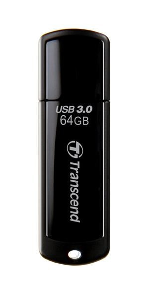 TRANSCEND Flash Disk 64 GB JetFlash®700, USB 3.0 (R: 80 / W: 25 MB / s) fekete