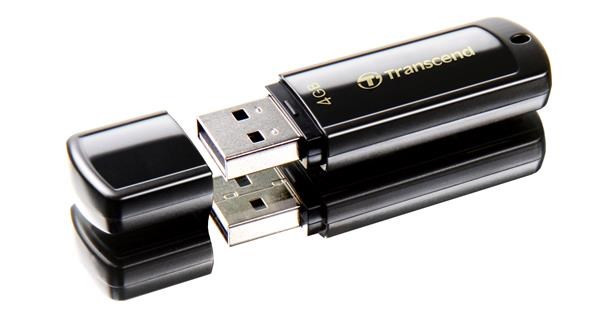 TRANSCEND Flash Disk 4 GB JetFlash®350, USB 2.0 (R: 13 / W: 4 MB / s) fekete