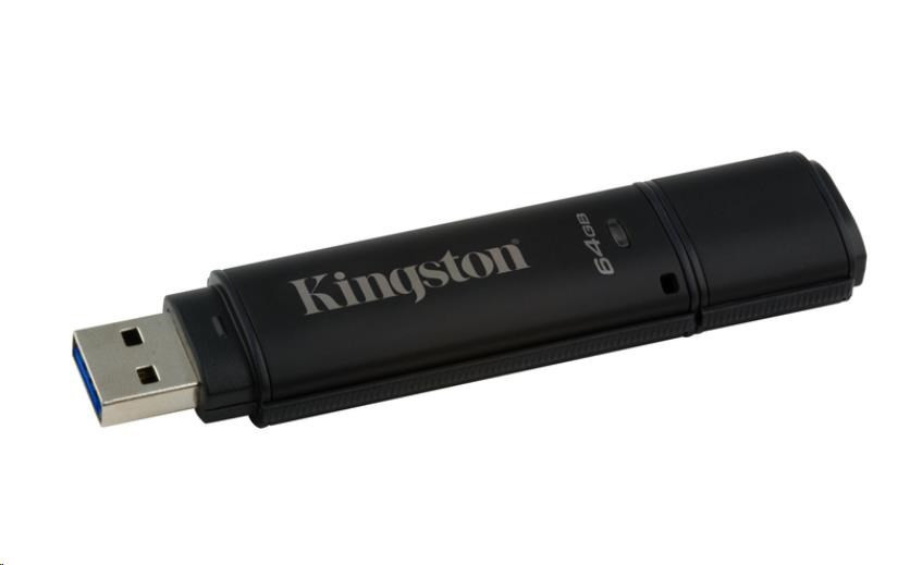Kingston 64 GB DataTraveler 4000 G2DM (USB 3.0, 256 bites AES titkosítás)