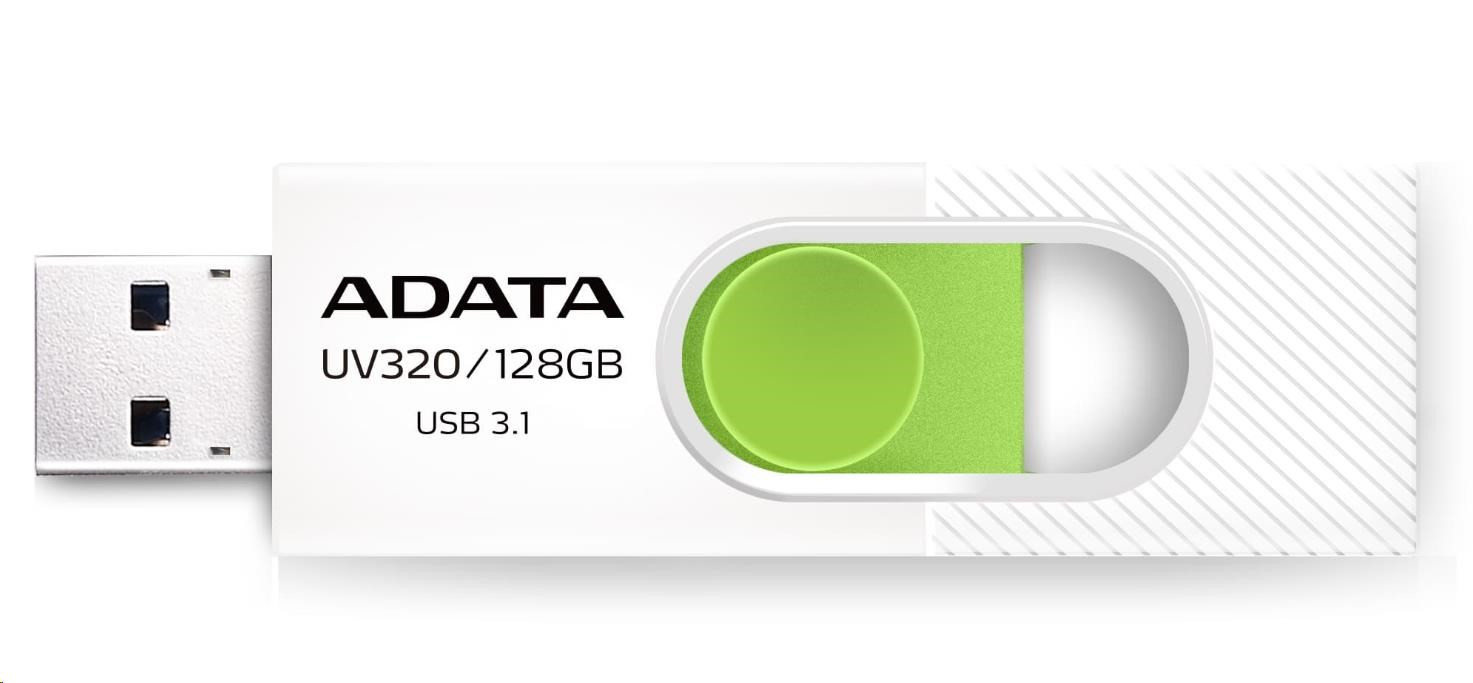 ADATA Flash Disk 64 GB UV320, USB 3.1 Dash Drive, fehér/zöld