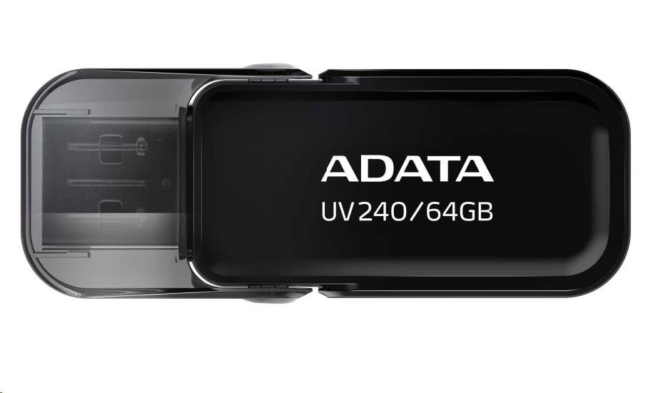 ADATA Flash Disk 64 GB UV240, USB 2.0 Dash Drive, fekete